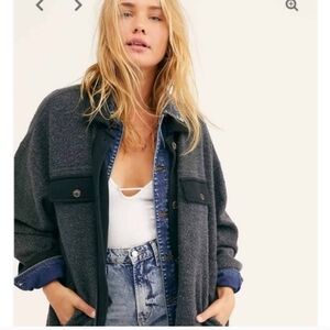 🪺 FREE PROPLE Sherpa Distressed Jacket